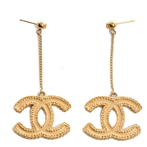 cc chanel earrings gold|chanel earrings outlet.